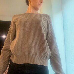 Tommy Bahama Women’s Island Soft Ribbed  Tan Pullover Knit  Sweater size small